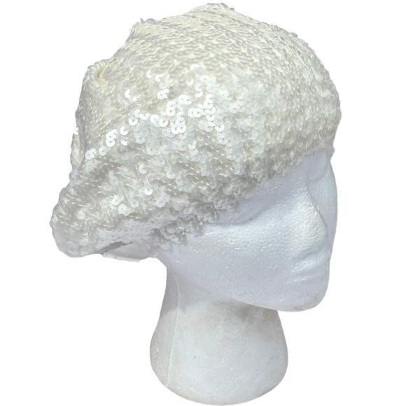Cream Sequin Beanie - Picture 2 of 6